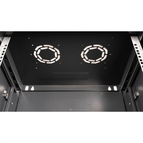 Шкаф 19" телекоммуникационный настенный,  18U 901x600х450 мм, дверь металл, черный